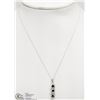 Image 1 : #23-14KT W.GOLD DIAMOND PENDANT W/CHAIN