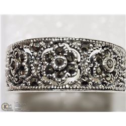#24-STERLING SILVER MARCASITE RING