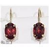 Image 1 : #26-10KT YELLOW GOLD GARNET EARRINGS