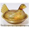 Image 1 : CARNIVAL GLASS HEN ON NEST