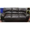 Image 1 : ESTATE BROWN BONDED LEATHER SOFA 77" X 36"