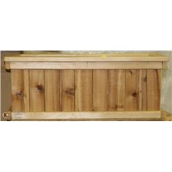 PAIR OF MOSTLY CEDAR WOOD STAINED PLANTERS