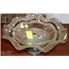 Image 1 : GLASS AND SILVERPLATED SERVING DISH