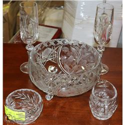 ESTATE CRYSTAL CREAM SUGAR SERVER WITH PINWHEEL