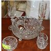 Image 1 : ESTATE CRYSTAL CREAM SUGAR SERVER WITH PINWHEEL