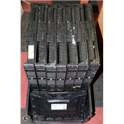 LOT OF 8 FOLDABLE PLASTIC STORAGE BINS