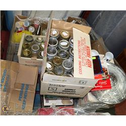 ESTATE PALLET OF JARS, PLATES AND MORE