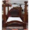 Image 4 : DELUXE CARVED STYLE 4 POST QUEEN SIZE BEDROOM