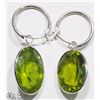 Image 1 : #35-14KT WHITE GOLD PERIDOT EARRINGS