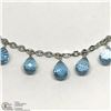Image 2 : #40-10KT WHITE GOLD BLUE TOPAZ NECKLACE