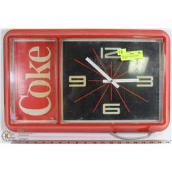 COCA COLA  VINTAGE CLOCK ELECTRIC