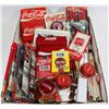 Image 1 : COCA COLA FLAT OF COLLECTIBLES INCL YO YO'S,