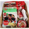Image 1 : COCA COLA FLAT OF COLLECTIBLES INCL PLAYING CARDS