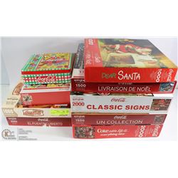 COCA COLA LOT OF 10 COMPLETE PUZZLES