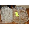 Image 1 : 4 PIECE PINWHEEL CRYSTAL SMALL SERVING TRAYS