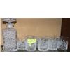 Image 1 : ESTATE CRYSTAL DECANTER WITH 9 CRYSTAL WATER
