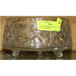 ESTATE PINWHEEL CRYSTAL 9"W X 5" H FOOTED BOWL