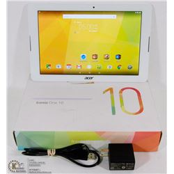ACER ICONIA ONE 10" HI-DEF WHITE TABLET W/BOX