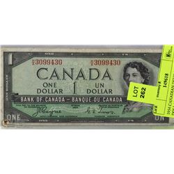 1954 CANADIAN DEVILS FACE $1 DOLLAR BILL