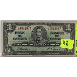 1937 CANADIAN $1 BILL