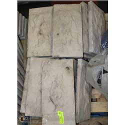 LOT OF 20 CONCRETE STEPPING STONES 8"X16"