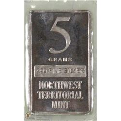 5 GRAM SILVER BAR