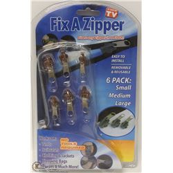NEW 6 PC FIX A ZIPPER REPAIR KIT