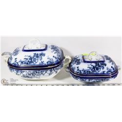 PAIR OF WEDGEWOOD ENGLISH SEMI PORCELAIN DISHES