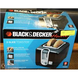 B&D 2 SLICE TOASTER WITH BAGEL FUNCTION