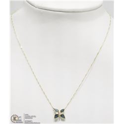 #44-14KT Y.GOLD ALEXANDRITE & DIAMOND NECKLACE