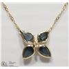 Image 2 : #44-14KT Y.GOLD ALEXANDRITE & DIAMOND NECKLACE