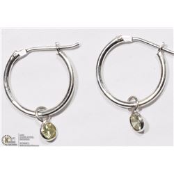 #45-14K WHITE GOLD DIAMOND HOOP EARRINGS