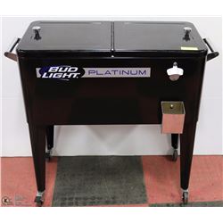 BUD-LIGHT BEER ROLLING COOLER (DISPLAY MODEL)