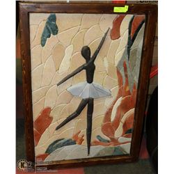CUSTOM BALLERINA  MULTI-STONE ART, FRAMED