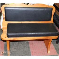 VINTAGE HALL BENCH WITH PADDED SEAT