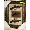 Image 1 : FRAMED REPLICA MUSKET DISPLAY - THREE MUSKETS