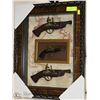 Image 1 : FRAMED REPLICA MUSKET DISPLAY - THREE MUSKETS