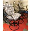 Image 1 : 3 SWIVEL METAL GARDEN CHAIRS 52"H & 2 SEAT
