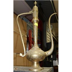 TALL ETCHED BRASS URN  30"H