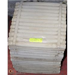 LOT OF 8 CONCRETE "BAMBOO" STEPPING STONES