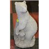 Image 1 : CONCRETE GRIZZLY BEAR AND CUB 19" HIGH