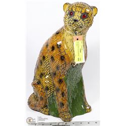 DECORATIVE GLASS MOSAIC CAT 15" TALL