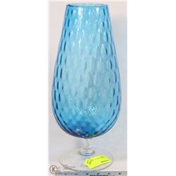 LARGE BLUE GLASS VASE