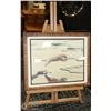 Image 1 : FRAMED POLAR BEAR PRINT ON EASLE