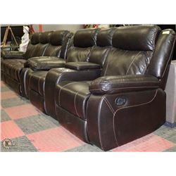 SALEM BLACK LEATHERETTE RECLINING DROP DOWN