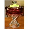 Image 1 : CRANBERRY CANDY DISH