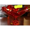 Image 1 : ORANGE GLASS CANDY DISH