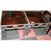 Image 1 : PAIR OF METAL & GLASS END TABLES