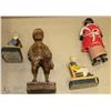 Image 1 : VINTAGE 4 HAND CARVED WOODEN FIGURINES