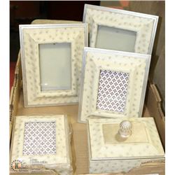 FLAT WITH MATCHING 3 FRAMES, JEWELLERY BOX WITH